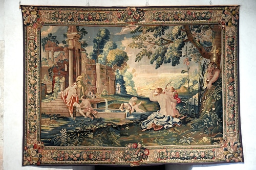 "Le bain des Nymphes" d'après un carton attribué à l'entourage de Simon Vouet, pour illustrer la visite guidée du château de Sully-sur-Loire.