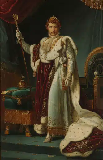 Portait of Emperor Napoleon I in coronation robes to illustrate Napoleon Tour in Paris 