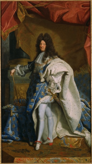 Hyacinthe Rigaud réplique de son atelier du célèbre grand portrait d’apparat de Louis XIV pour illustrer la visite guidée 18eme au musée d'Orléans