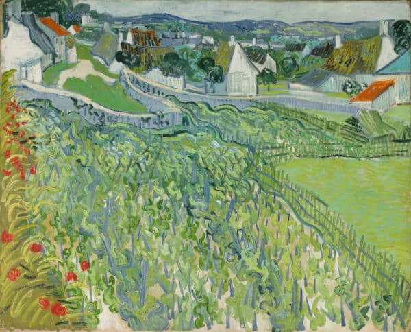 Vineyards at Auvers-sur-Oise by Vincent Van Gogh to illustrate the Avers-sur-Oise guided tour.