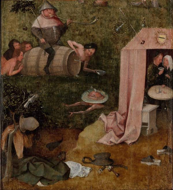 Photo of "An allegory of intemperance" by Bosch to illustrate the Louvre Flemish and Dutch painting guided tour.