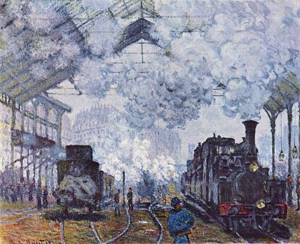 Photo of one of the Gare Saint-Lazare painting by Claude Monet to illustrate the Orsay Museum private tour.