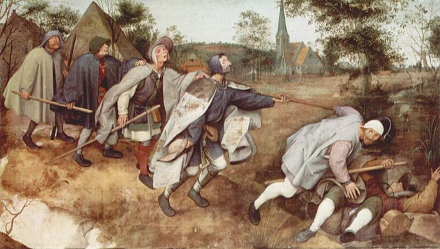 Photo of "The Blind Leading the Blind" by Pieter Bruegel to illustrate the Louvre Flemish and Dutch painting guided tour.