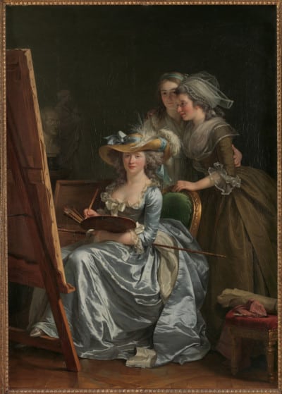 Self-portrait of Adelaïde Labille-Guiard to illustrate the Louvre 18th Century French Painting Tour.