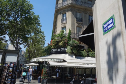 Photo of the famous Café de flore to illustrate the Saint-Germain-Guided Tour ; Paris, France.