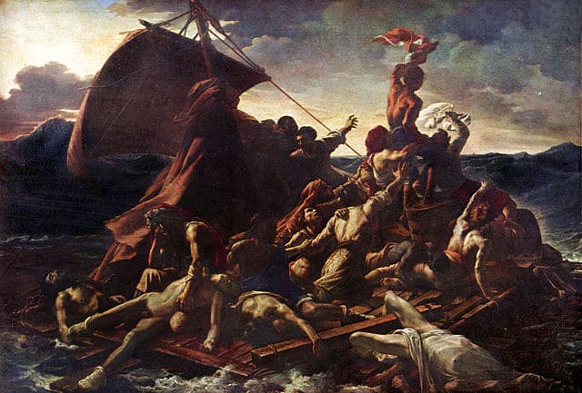 Photo of The Raft of the Medusa by Gericault to illustrate the Louvre private tour.