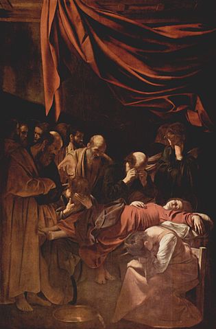 Death of the virgin by Caravaggio to illustrate the Louvre Italian Renaissance Painting Guided Tour