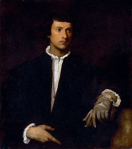 Man with a glove by Titian, Louvre, Paris, France
