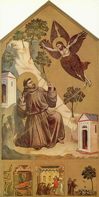 Saint Francis receiving the stigmata Giotto di Bondone.