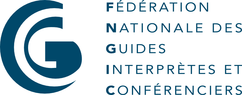 Logo of FNGIC : French National Federation of Guide Interpreters and Speakers to ilustrate the quality of broaden-horizons.fr guided tour offer.
