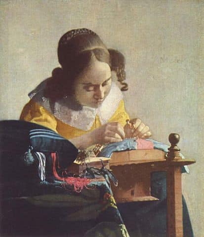 The Lacemaker by Jan Vermeer van Delft