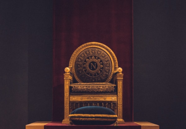 Napoleon throne at the Tuileries by Jacob-Desmalter from a Percier & Fontaine drawing