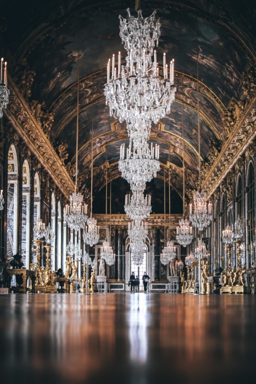 Photo of the Galerie des Glaces Château de Versailles Training to illustrate the page about Yves, tourist guide Paris.