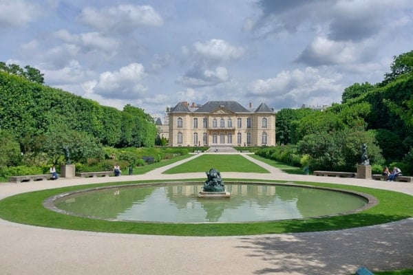 Hotel Biron from behind the pond - Rodin Museum - Paris - France