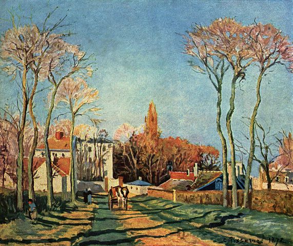 Camille Pissarro - Entrée du village de Voisins (Louveciennes) - 1872