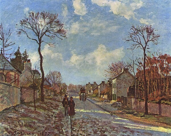Camille Pissarro - Route de Versailles, Louveciennes -1872