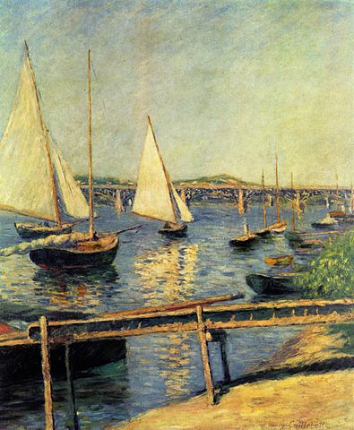 Impressionist arts Paris: Gustave Caillebotte - Voiliers à Argenteuil.