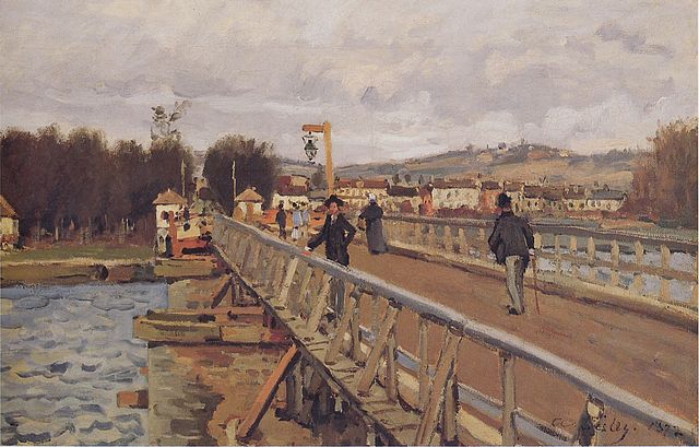 Impressionist arts Paris: Sisley - Footbridge at Argenteuil.