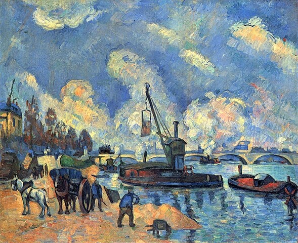 The_Seine at Bercy after Guillaumin by Paul Cézanne.