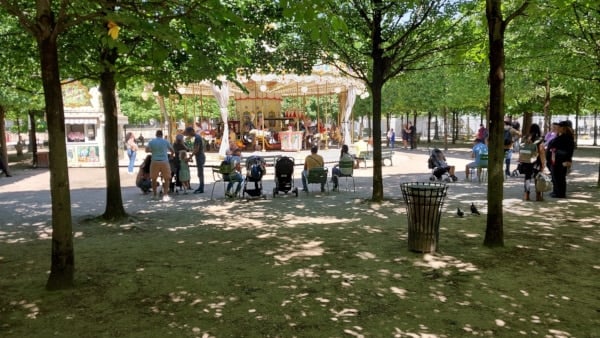 Tuileries Garden - Merry-go-round in May.