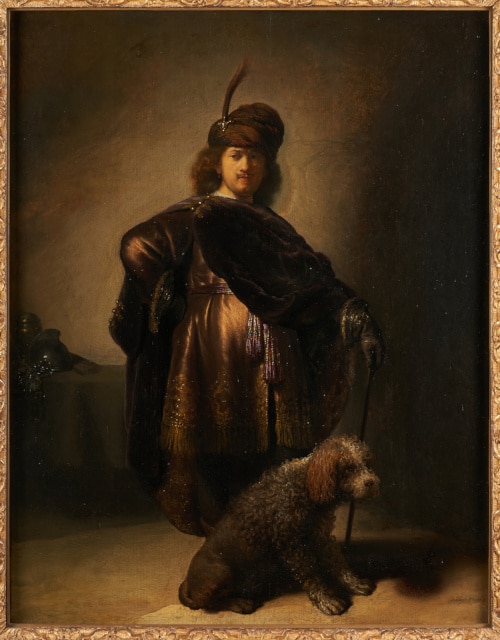 Petit Palais Dutch paintings collection. Self-portrait in Oriental Attire by Rembrandt.
