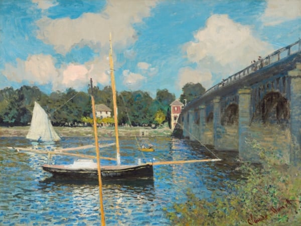 Impressionist art in Paris: Claude Monet - The Bridge at Argenteuil.