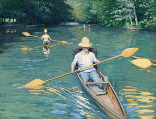 Impressionist art in Paris - Gustave Caillebotte Skiffs (Périssoires).