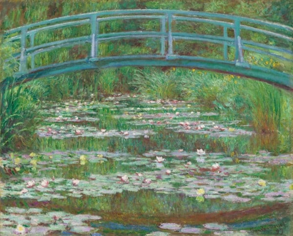 Impressionist art in Paris: Claude Monet - The Japanese Footbridge.