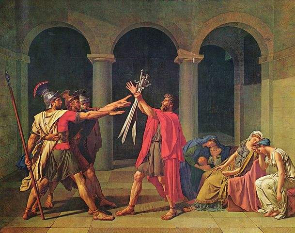 The Oath of the Horatii by Jacques-Louis David.