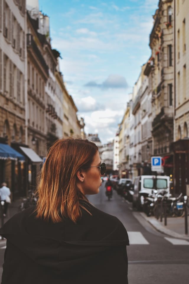 Shoppers on Rue Saint-Honoré near designer stores