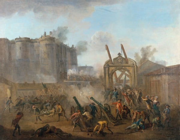 The Storming of the Bastille, Paris, France, on 14 July 1789.