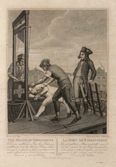 Robespierre execution, 13 Thermidor An II (Jully 28th 1794).