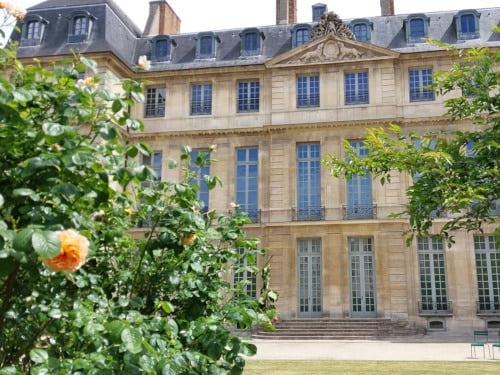 Musée Picasso in Paris rear facade from its garden, Paris, France.