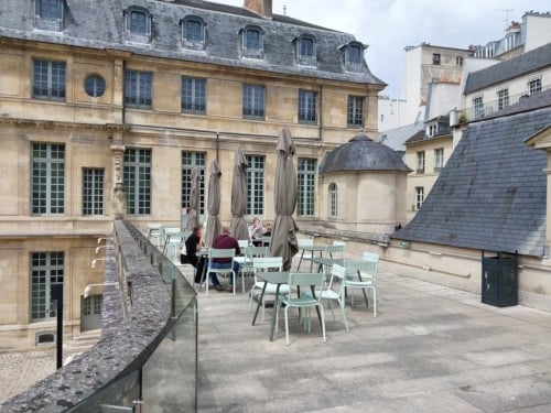 Rooftop cafe in Musée Picasso in Paris, France.