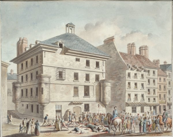 September 1792 massacres at Prison de l'Abbaye by Chauvet Jules-Adolphe.