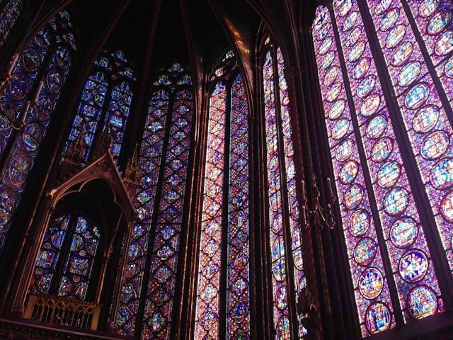 Staine glasses of the Sainte Chapelle, Paris, France.