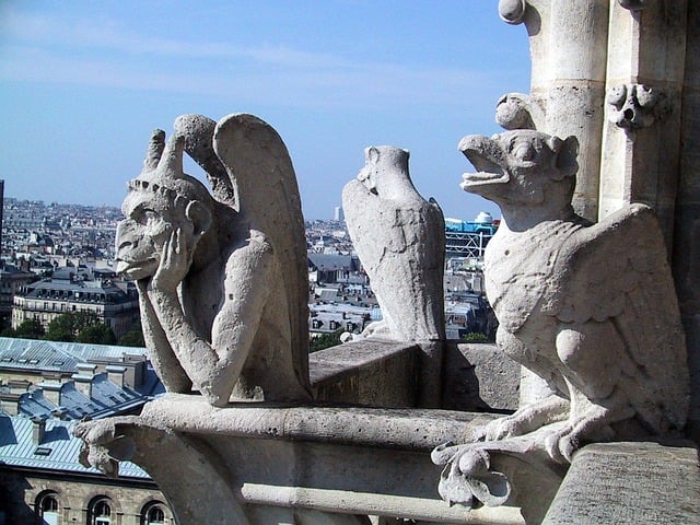The Stryga: Notre Dame de Paris's most famous chimera, with two other less famous ones.