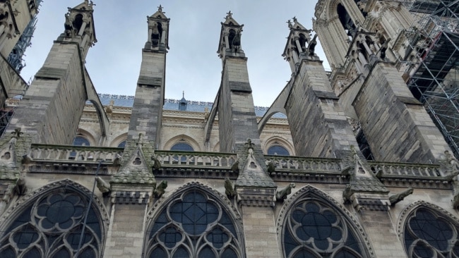 upper and lower gargoyles in north side of notre dame cathedral_broaden horizons notre dame private tour.
