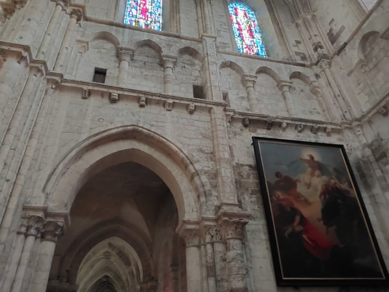 Early Gothic transept of the Saint Nicolas, Saint Lomer church, Blois, France.