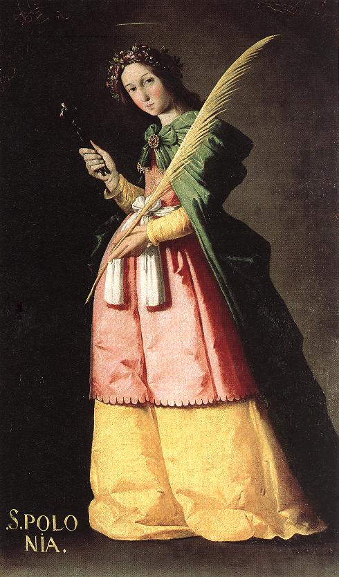 Francisco de Zurbarán, Saint Apollonia, Louvre, Paris, France.