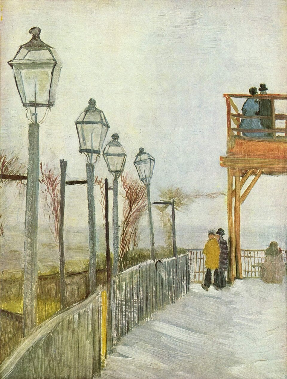 Vincent Willem van Gogh, Terrace and Observation Deck at the Moulin de Blute-Fin, Montmartre, Paris, France